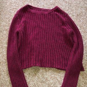 Pink cropped sweater